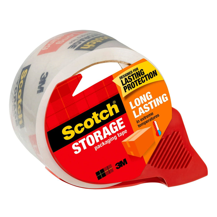 Scotch Long Lasting Storage Packaging Tape, Clear, 1.88 in x 38.2 yd, 1 Dispenser