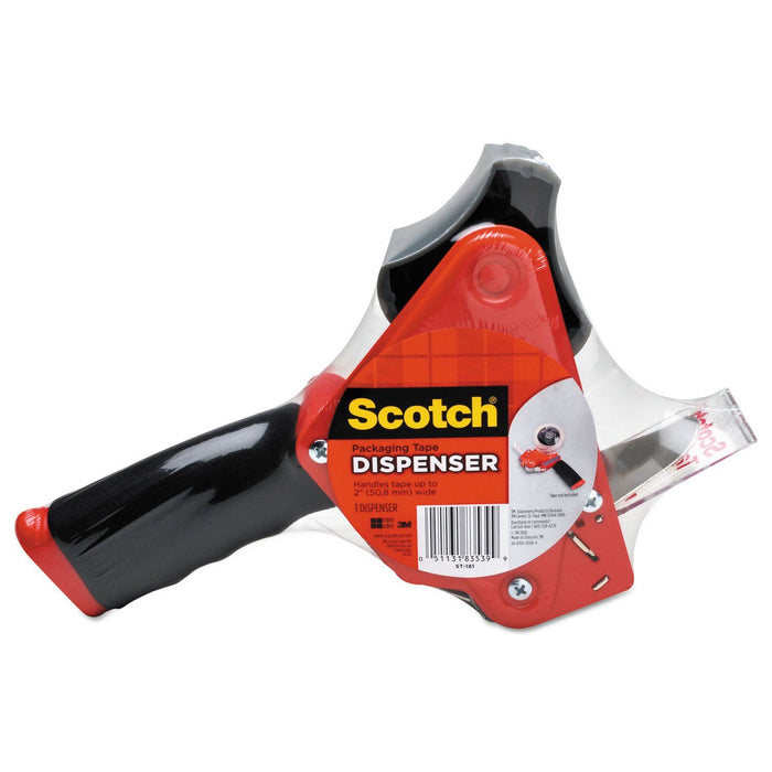 Scotch 3m/commercial Tape Div. Pistol Grip Packaging Tape Dispenser, 3" Core, Metal, Red