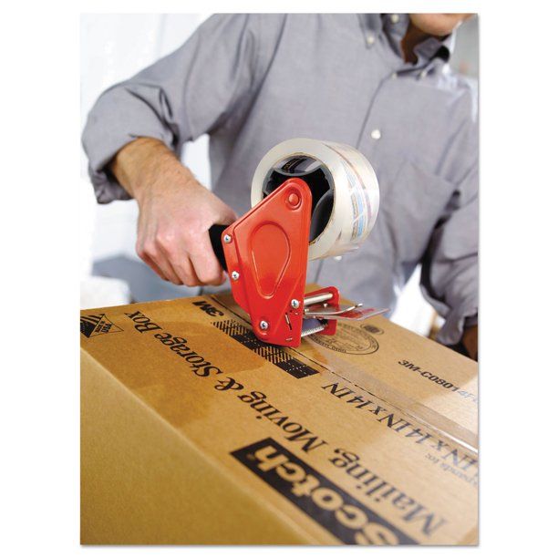 Scotch 3m/commercial Tape Div. Pistol Grip Packaging Tape Dispenser, 3" Core, Metal, Red