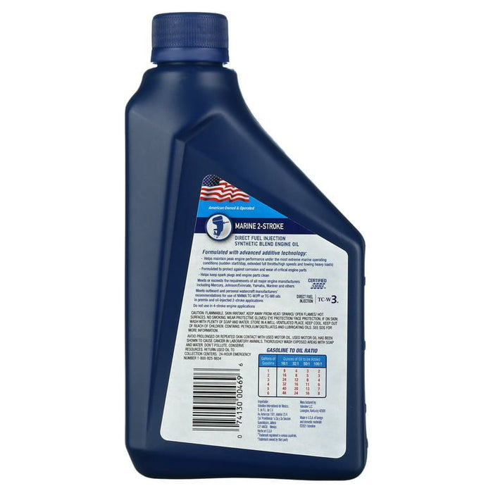 Valvoline 2-Stroke TC-W3 Certified Outboard Marine Conventional Motor Oil 16 Fluid Ounce