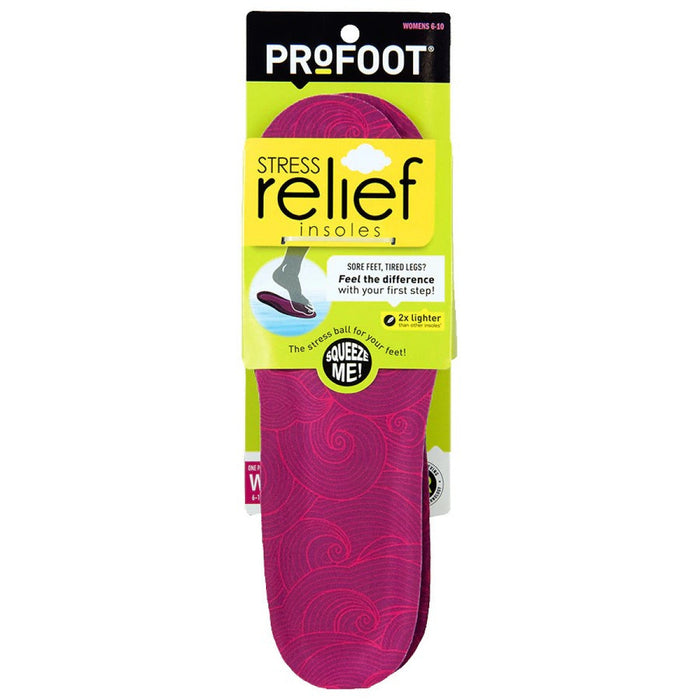 ProFoot Stress Relief Insoles for Women, Orthotic Support, 1 Pair
