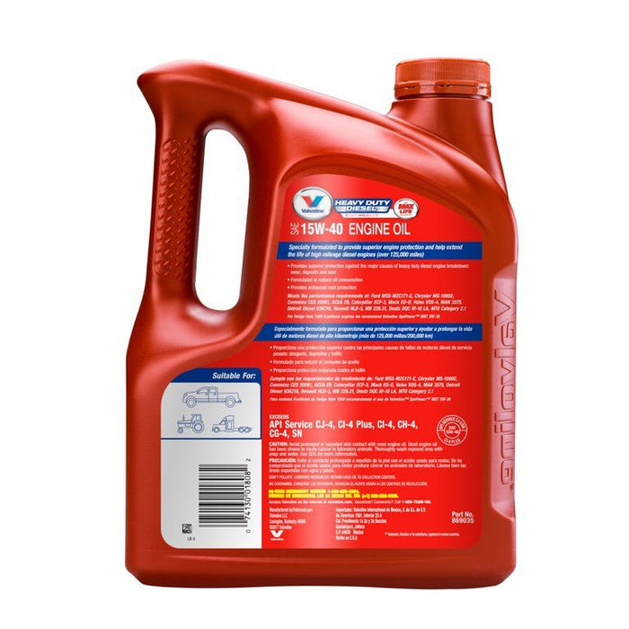 Valvoline MaxLife High Mileage SAE 15W-40 Heavy Duty Motor Oil 1 Gallon