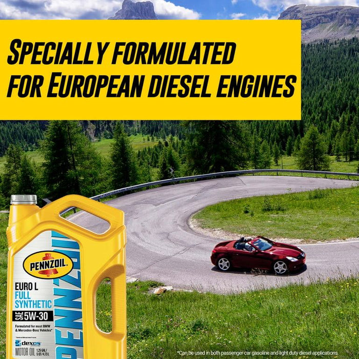 Pennzoil Platinum Euro L Full Synthetic 5W-30 Motor Oil, 1 Quart