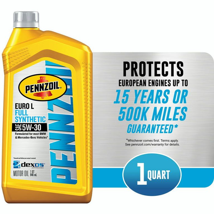 Pennzoil Platinum Euro L Full Synthetic 5W-30 Motor Oil, 1 Quart