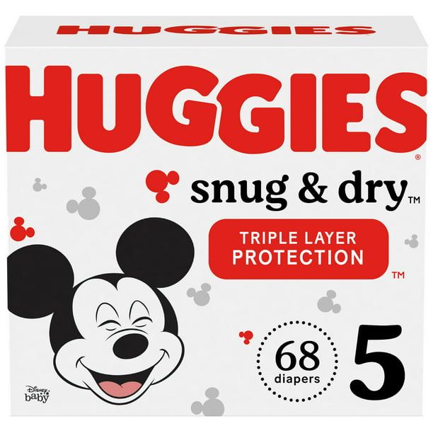 Huggies Snug & Dry Baby Diapers Size 5; Count 68