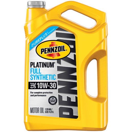 Pennzoil Platinum Full Synthetic 10W-30 Motor Oil, 5-Quart