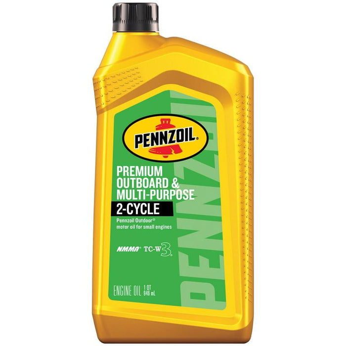 Pennzoil Premium Outboard and Multi-Purpose 2-Cycle Engine Oil, 1 Quart