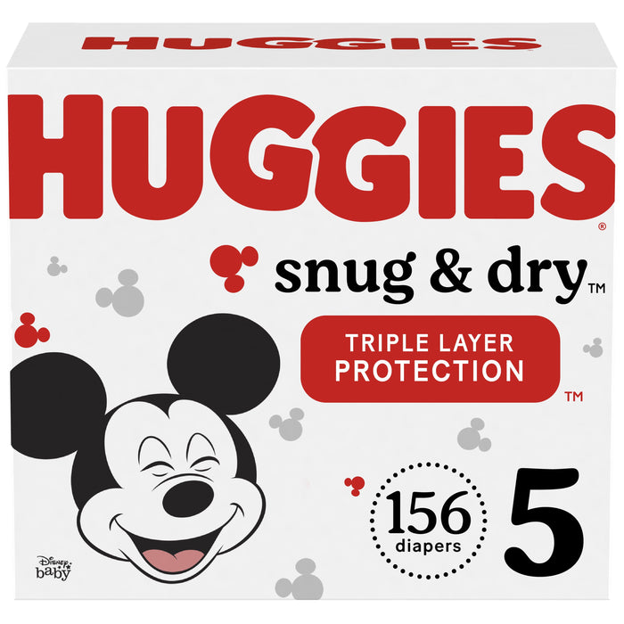 Huggies Snug & Dry Baby Diapers Size 5; Count 156