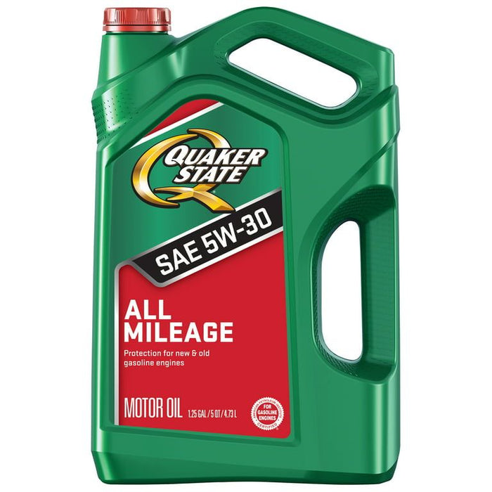 Quaker State All Mileage Synthetic Blend 5W-30 Motor Oil, 5 Quart