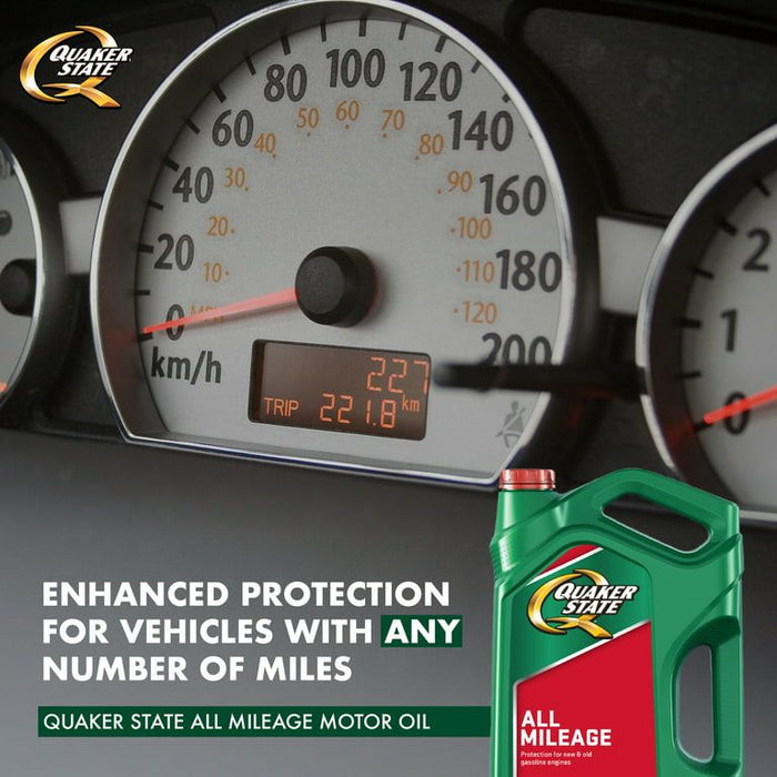 Quaker State All Mileage Synthetic Blend 5W-30 Motor Oil, 5 Quart