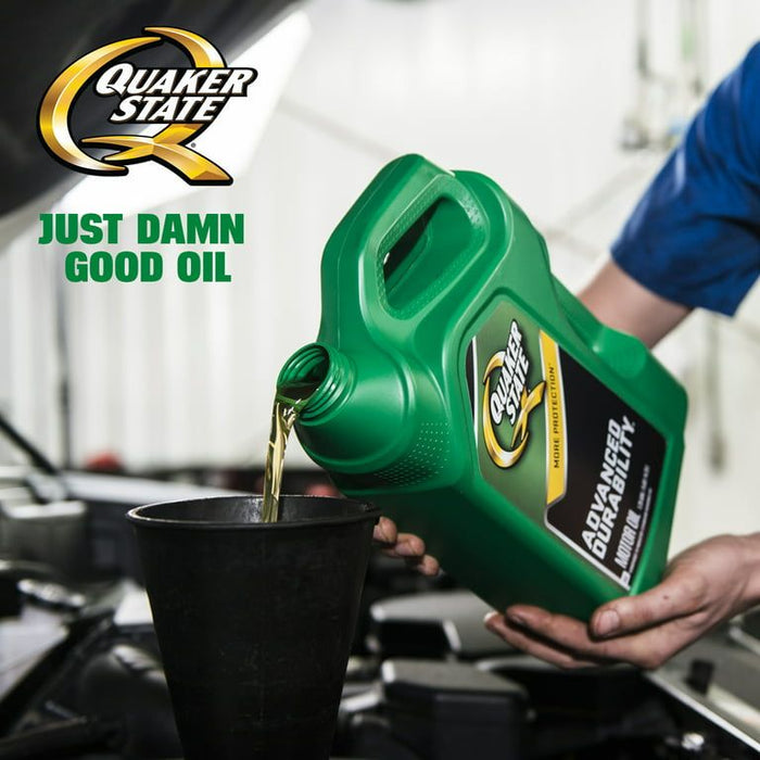 Quaker State High Mileage 10W-30 Synthetic Blend Motor Oil, 5 Quart