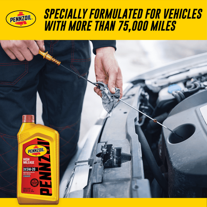 Pennzoil High Mileage 5W-20 Motor Oil for Vehicles over 75K Miles, 1 Quart