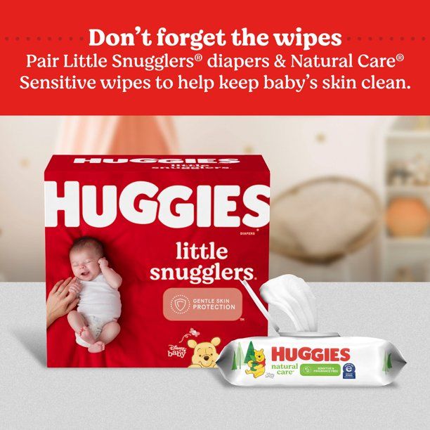 Huggies Little Snugglers Baby Diapers; Size 3; Count 76