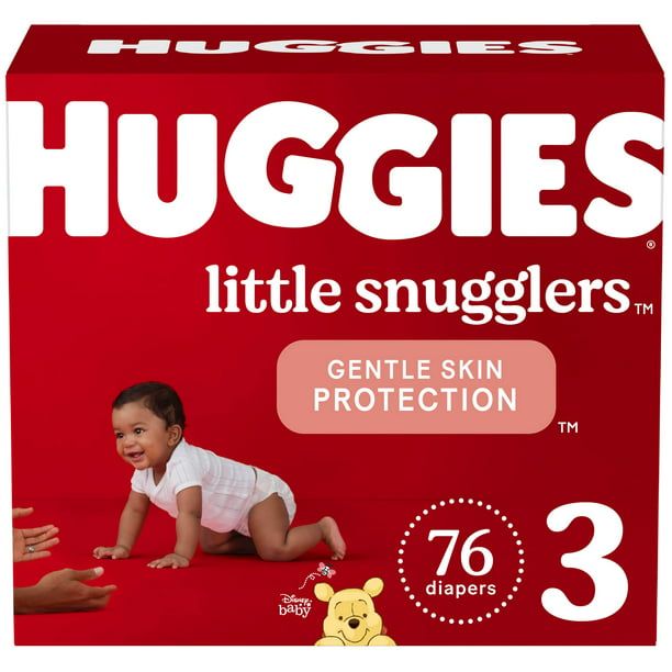 Huggies Little Snugglers Baby Diapers; Size 3; Count 76