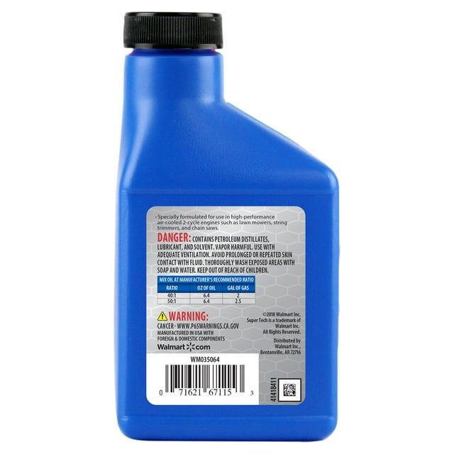 Super Tech Universal 2-Cycle Engine Oil, 6.4 oz bottle