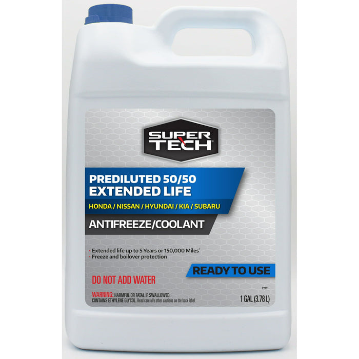 Super Tech Asian Vehicles (Blue) Antifreeze+Coolant, 1 gal - Ready to Use Antifreeze