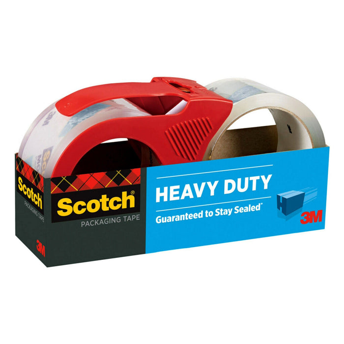 Scotch Heavy Duty Packaging Tape with Dispenser, Clear, 1.88" x 38.2 yd., 1 Total