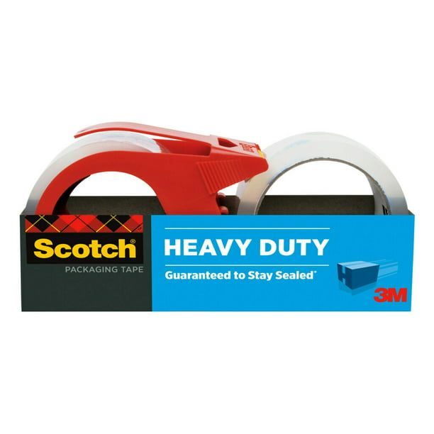 Scotch Heavy Duty Packaging Tape with Dispenser, Clear, 1.88" x 38.2 yd., 1 Total