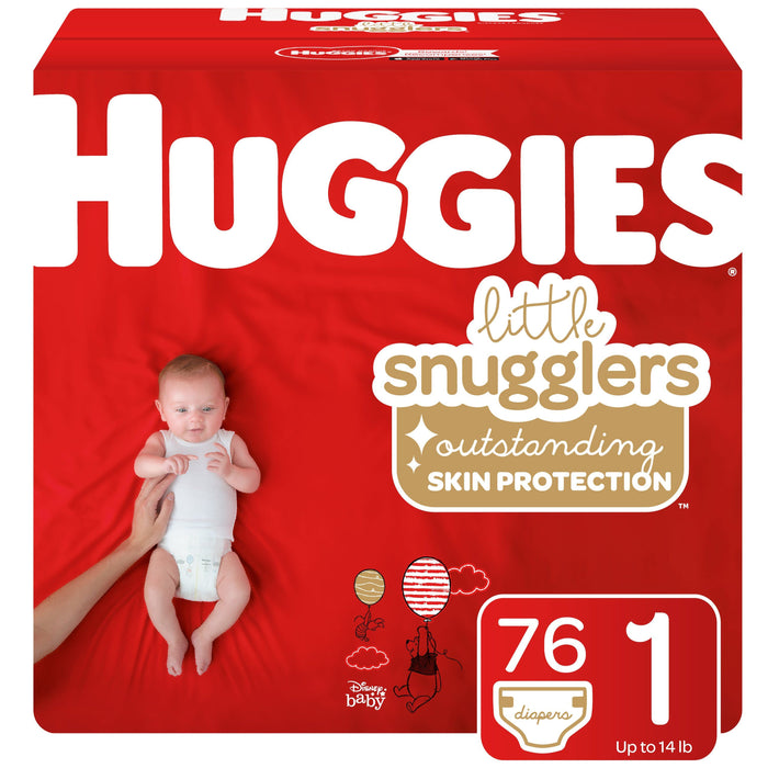 Huggies Little Snugglers Baby Diapers Size 1; Count 76