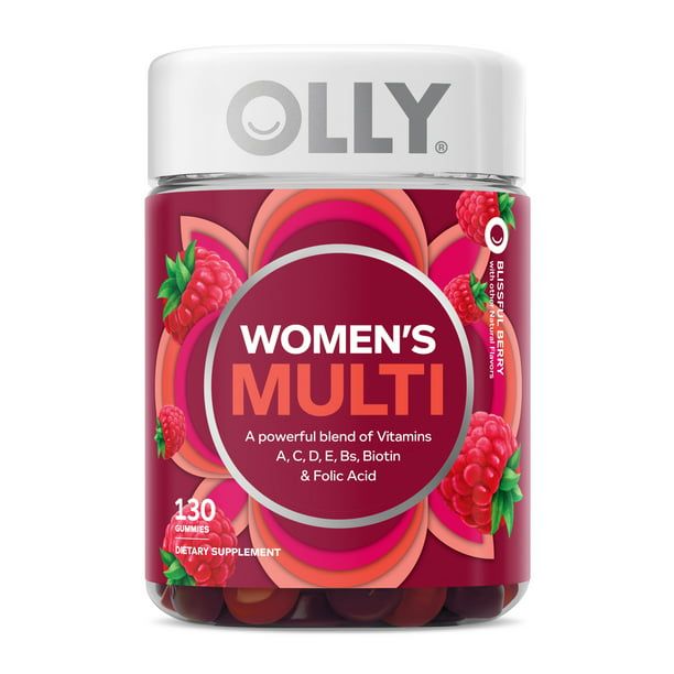 OLLY Women's Multivitamin Gummy, Health & Immune Support, Berry, 130 Count