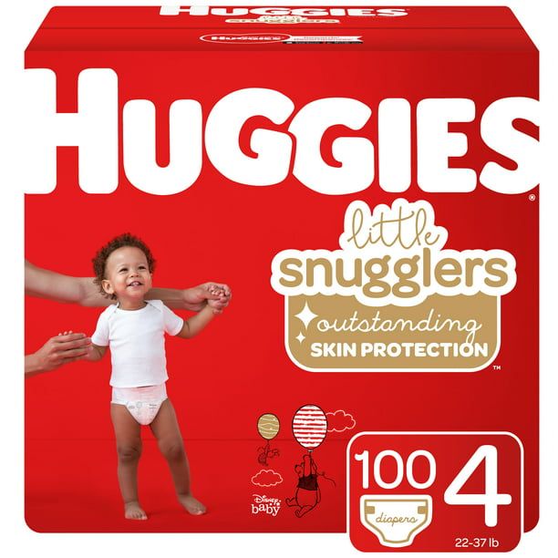 Huggies Little Snugglers Baby Diapers Size 4; Count 100