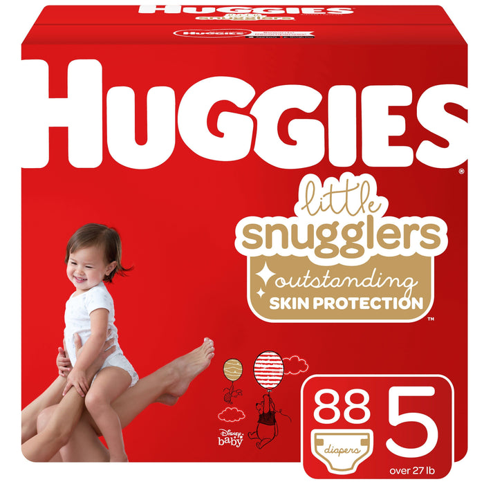 Huggies Little Snugglers Baby Diapers Size 5; Count 88