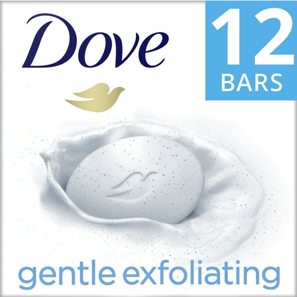 D ove Beauty Bar Gentle Exfoliating With Mild Cleanser, 3.75 oz, 12 Bars