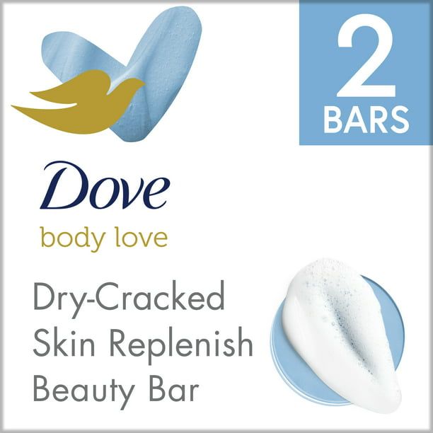 D ove Body Love Hypoallergenic Dryness Relief Bar Soap with Pro Ceramides, 7.5 oz, 2 Bars