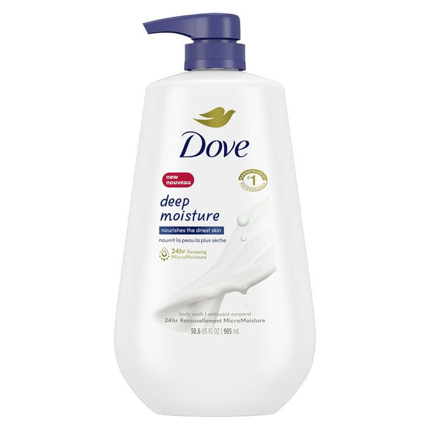 Dove Deep Moisture Liquid Body Wash with Pump Nourishing for Dry Skin, 30.6 oz