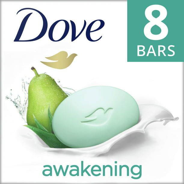 D ove Beauty Bar Gentle Skin Cleanser Awakening More Moisturizing Bar Soap, 3.75 oz, 8 Bars