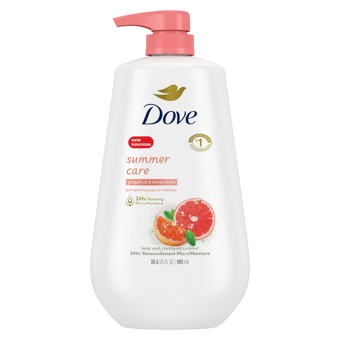 Dove Body Wash with Pump Summer Care Grapefruit & Lemon, 30.6 oz