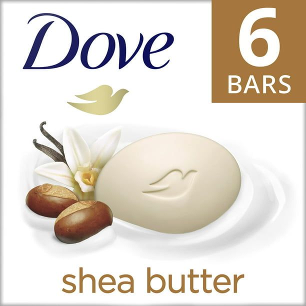 D ove Shea Butter Gentle Skin Bar Soap, 3.75 oz, 6 Count