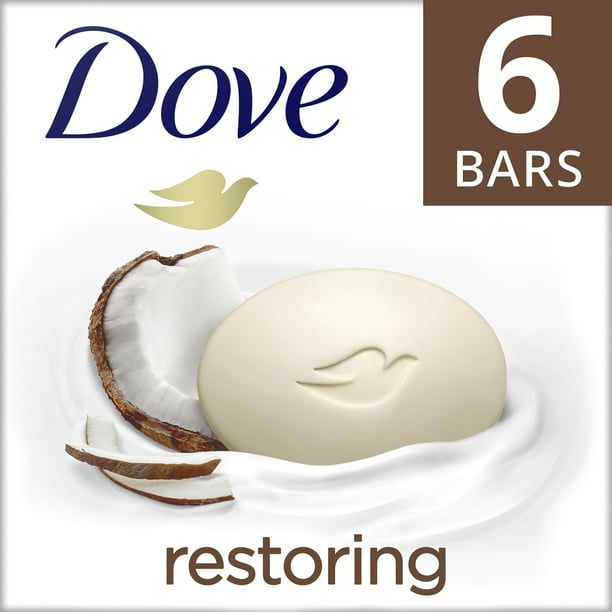 D ove Restoring Coconut and Cocoa Butter Beauty Bar 3.75 oz, 6 Bars