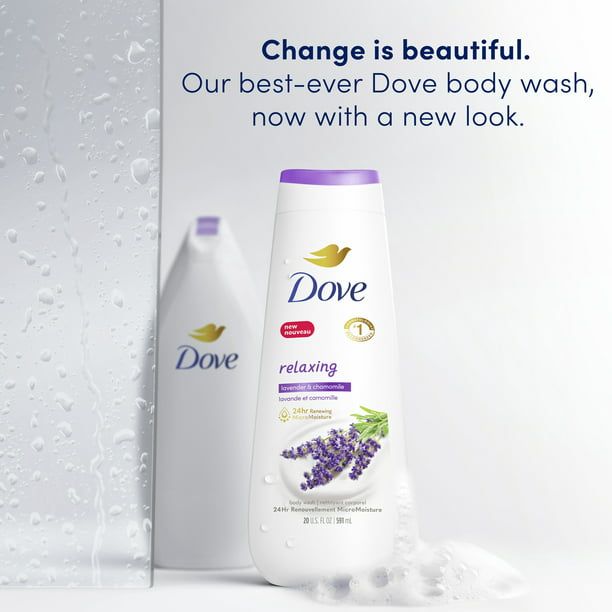 Dove Relaxing Body Wash Lavender Oil & Chamomile Cleanser, 20 oz