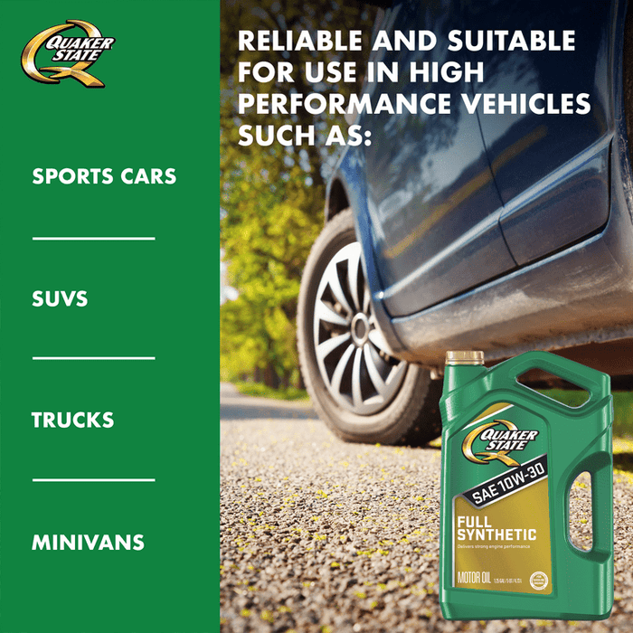 Quaker State Full Synthetic 10W-30 Motor Oil, 5-Quart