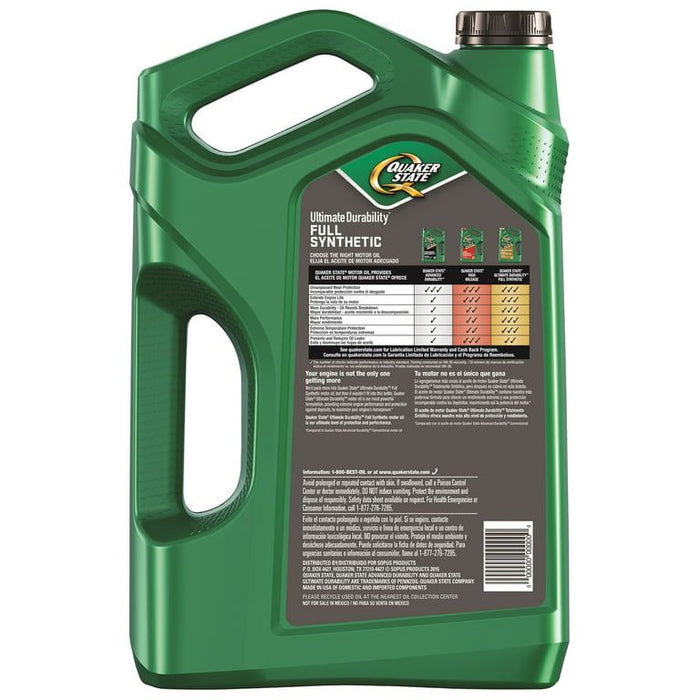 Quaker State Full Synthetic 10W-30 Motor Oil, 5-Quart