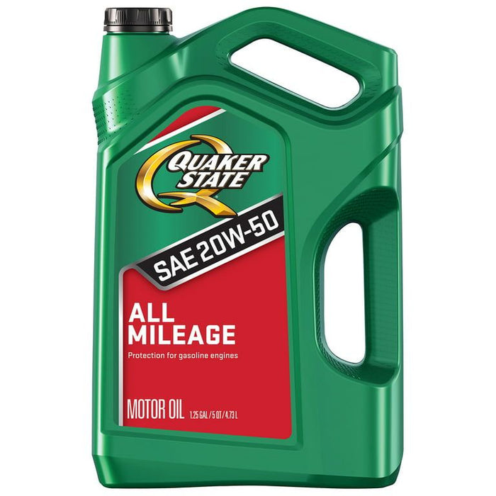 Quaker State All Mileage 20W-50 Motor Oil, 5 Quart