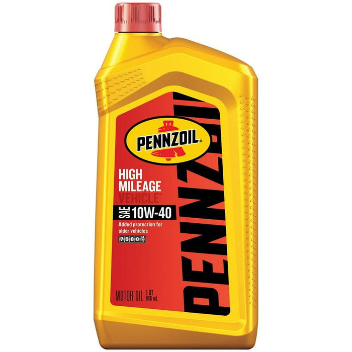 Pennzoil High Mileage 10W-40 Motor Oil for Vehicles over 75K Miles, 1 Quart