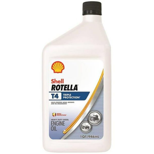 Shell Rotella T4 Triple Protection 15W-40 Diesel Motor Oil, 1 Quart