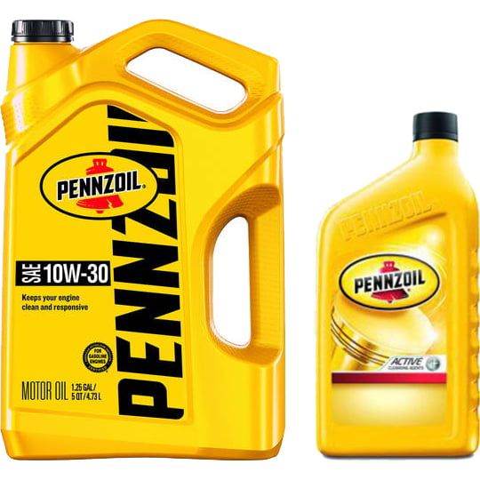 Pennzoil Conventional 10W30 Motor Oil, 5 qt with Bonus 1 Quart