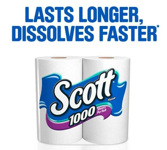 Scott 1,000 Toilet Paper, 36 Rolls, 1,000 Sheets per Roll