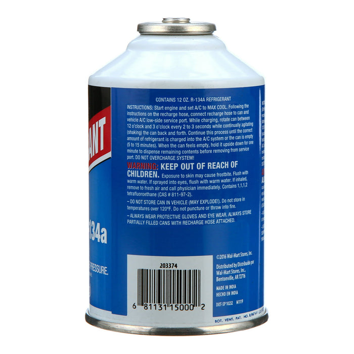 Super Tech R-134a Auto Air Conditioning Refrigerant, 12 oz.