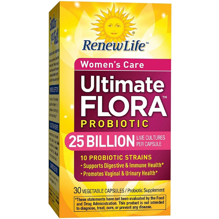 Renew Life Ultimate Flora Probiotic  Women's Care  Vegetarian Capsules 30Ct