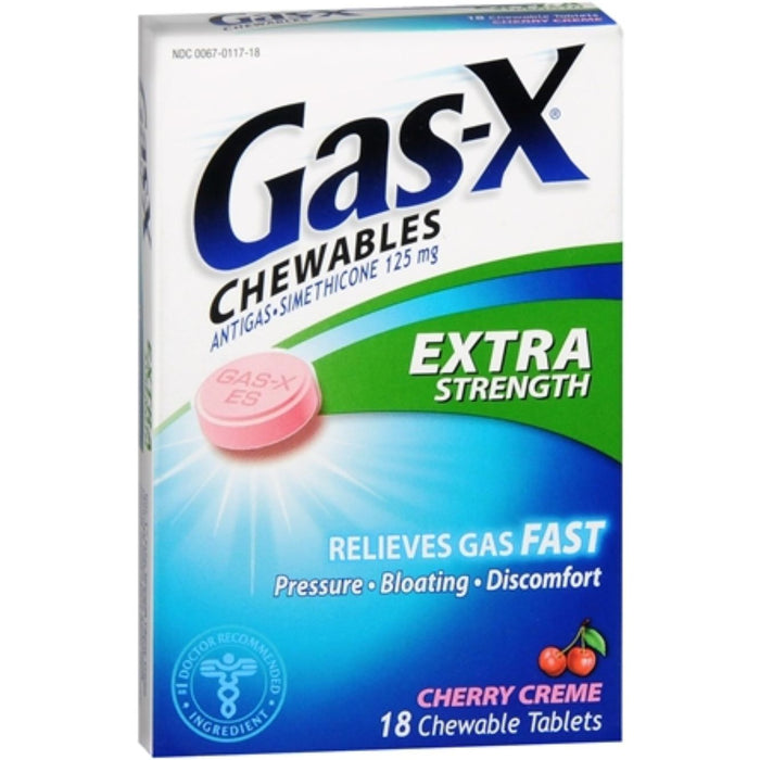 Gas-X Extra Strength Antigas – 125 mg Chewable Tablets (Cherry Creme)