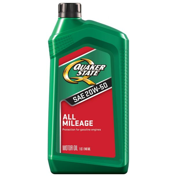 Quaker State All Mileage 20W-50 Motor Oil, 1 Quart