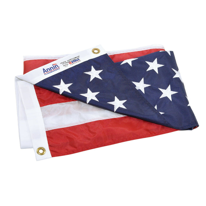 American Nylon Flag with Sewn Stripes and Embroidered Stars by Annin, 3' x 5'