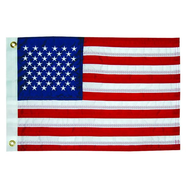 Sewn 12"x18" American Flag for Boats, Docks, Patios and Pools