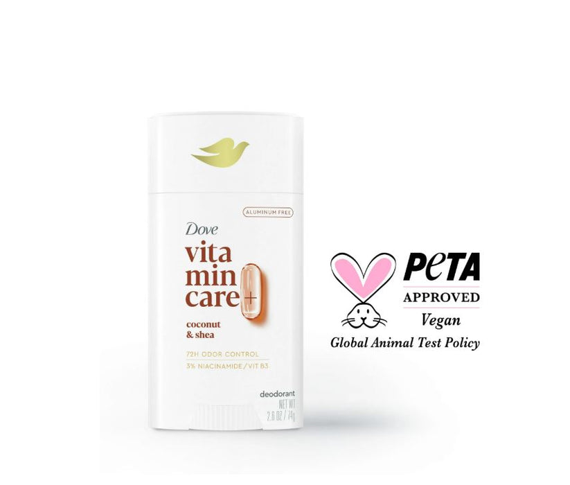 Dove VitaminCare+ Long Lasting Deodorant Stick for Women, Coconut & Shea Butter, Aluminum Free, 2.6 oz