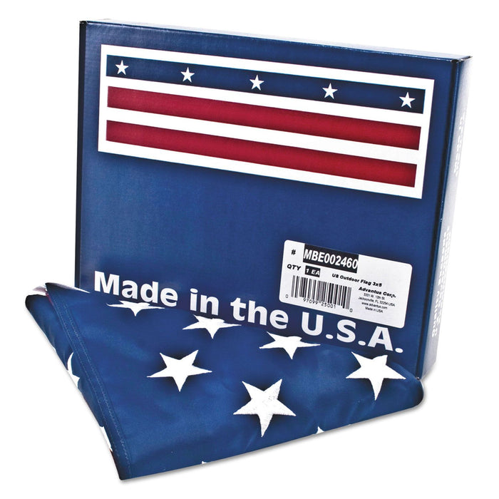 Advantus All-Weather Outdoor U.S. Flag, Heavyweight Nylon, 3 ft x 5 ft