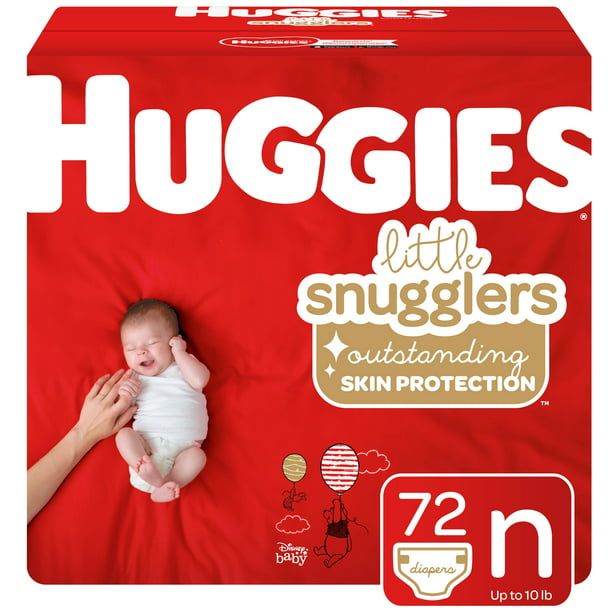 Huggies Little Snugglers Baby Diapers Size Newborn; Count 72